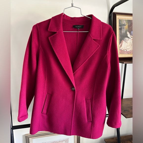 Talbots Jackets & Blazers - Talbots Wine Red Wool Blazer Jacket size 16